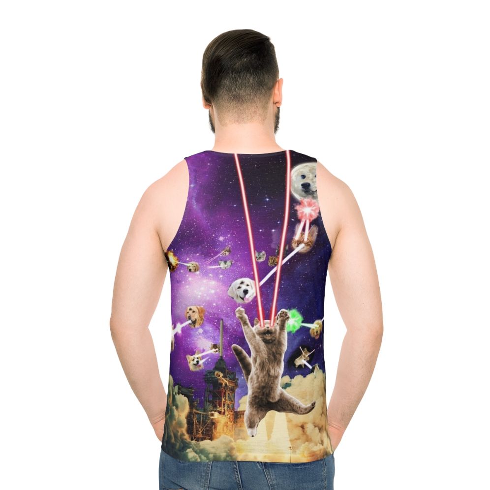 Cats with laser eyes unisex tank top