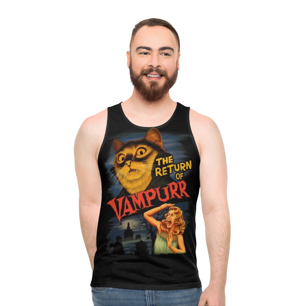 Catthe Return Of Vampurr Unisex Cat Themed Tank Top
