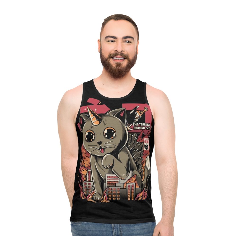 Catzilla Unisex Tank Top 2 - Cute Kaiju Monster Tee