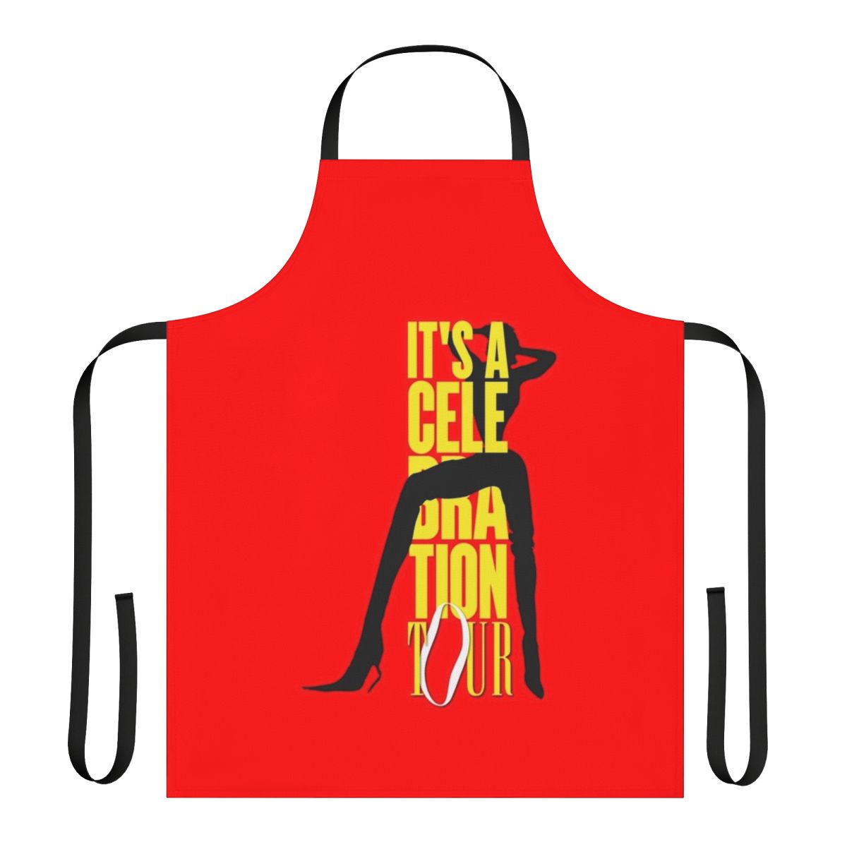 Celeb-Inspired Madonna Apron with Music and Fashion Motifs
