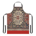 Purple Armenian forget-me-not floral pattern on a high-quality fabric apron