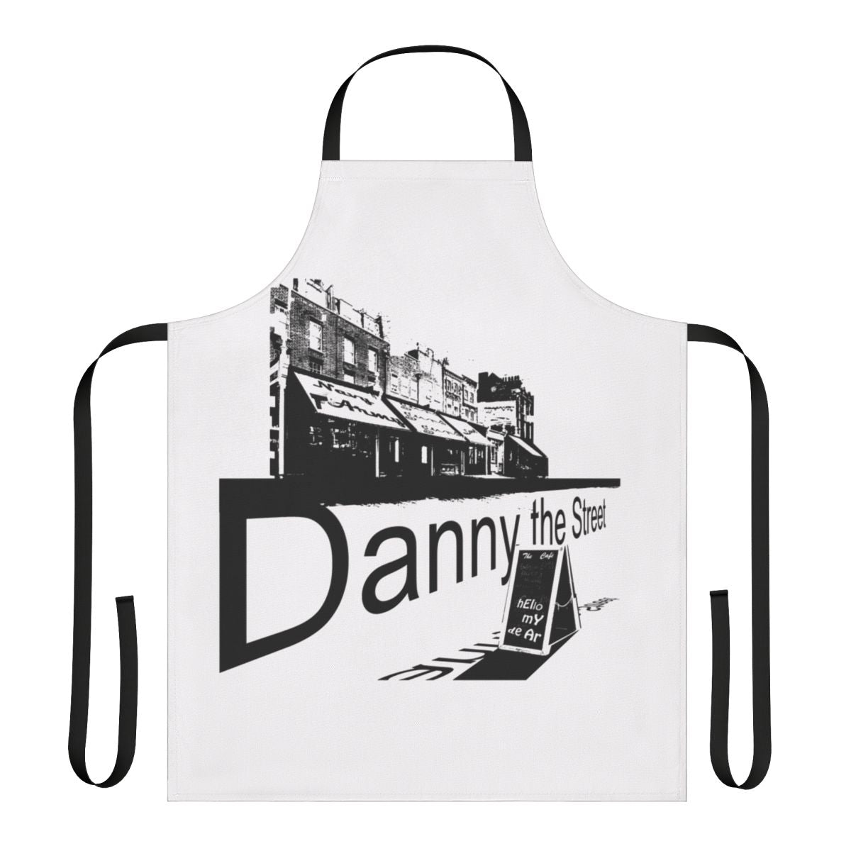 Apron featuring Danny the Street, a fictional transgender superhero from the Doom Patrol comics
