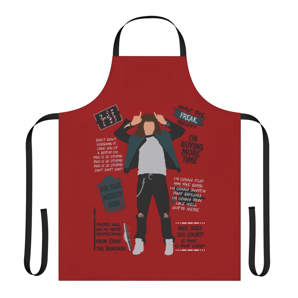 Eddie Munson Quotes Apron from Stranger Things Season 4