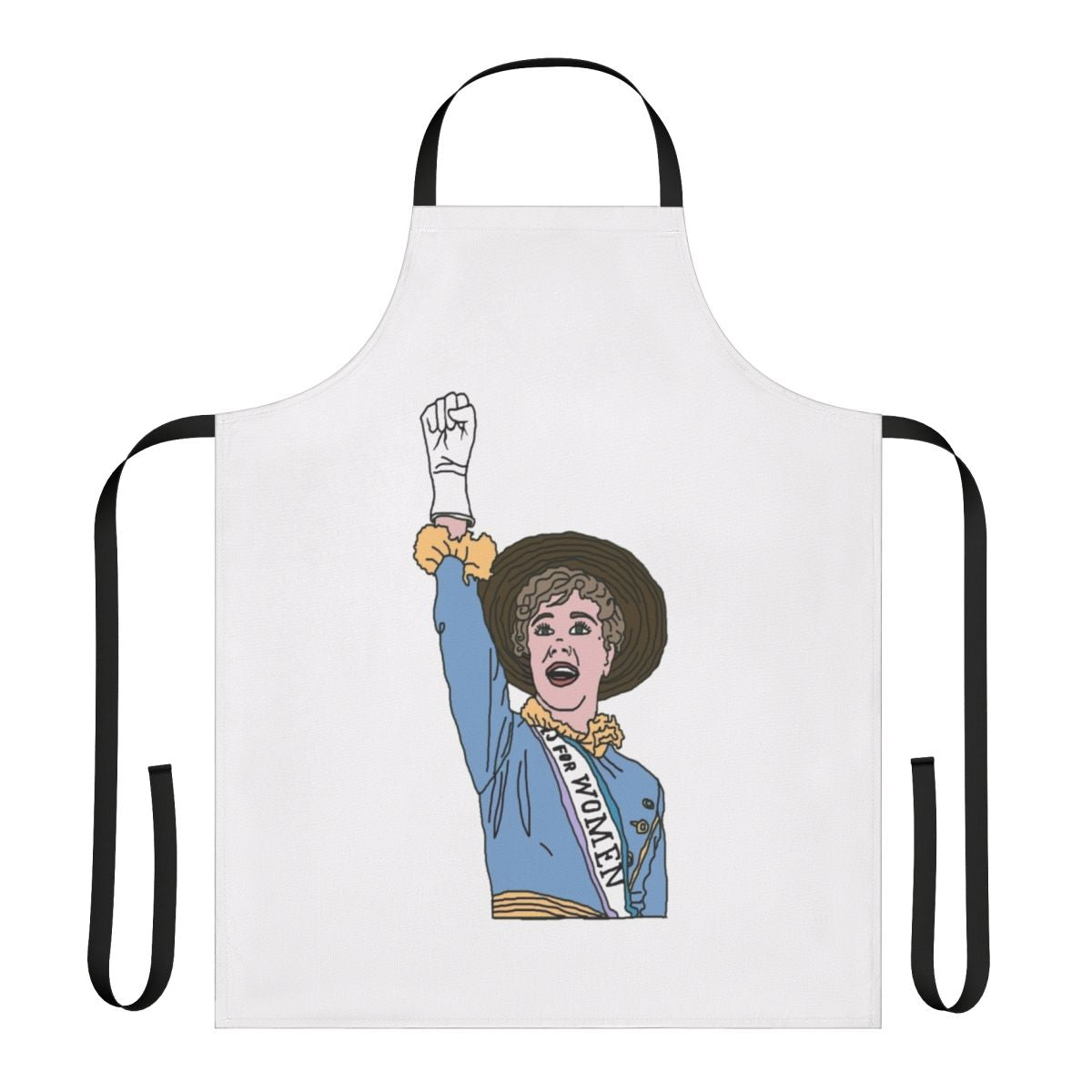 Vintage-inspired apron featuring the "Sister Suffragette" design, celebrating women's suffrage and feminist activism