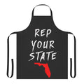 A stylish and durable apron featuring the state of Florida design