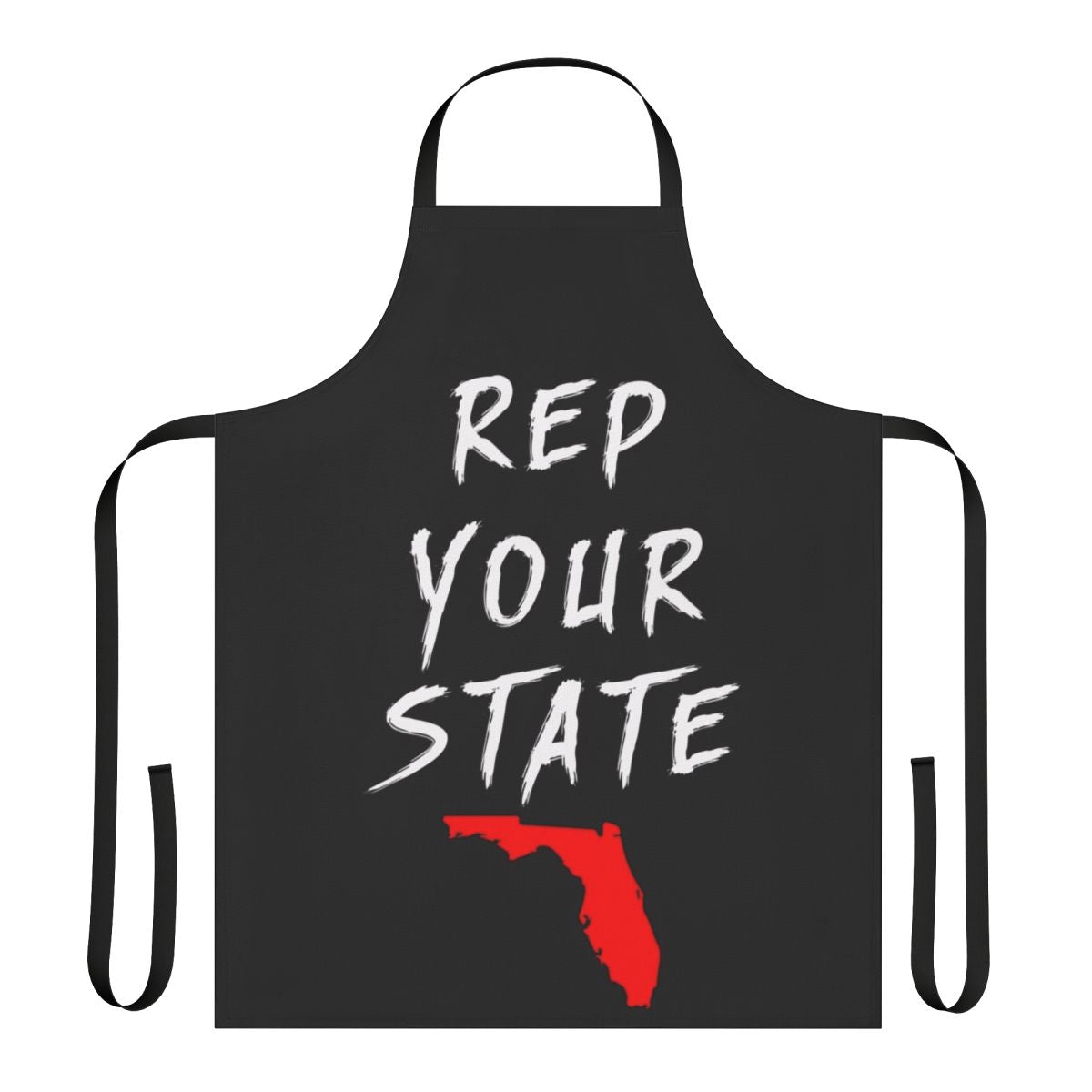 A stylish and durable apron featuring the state of Florida design