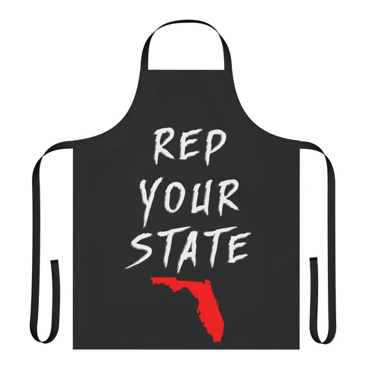 A stylish and durable apron featuring the state of Florida design