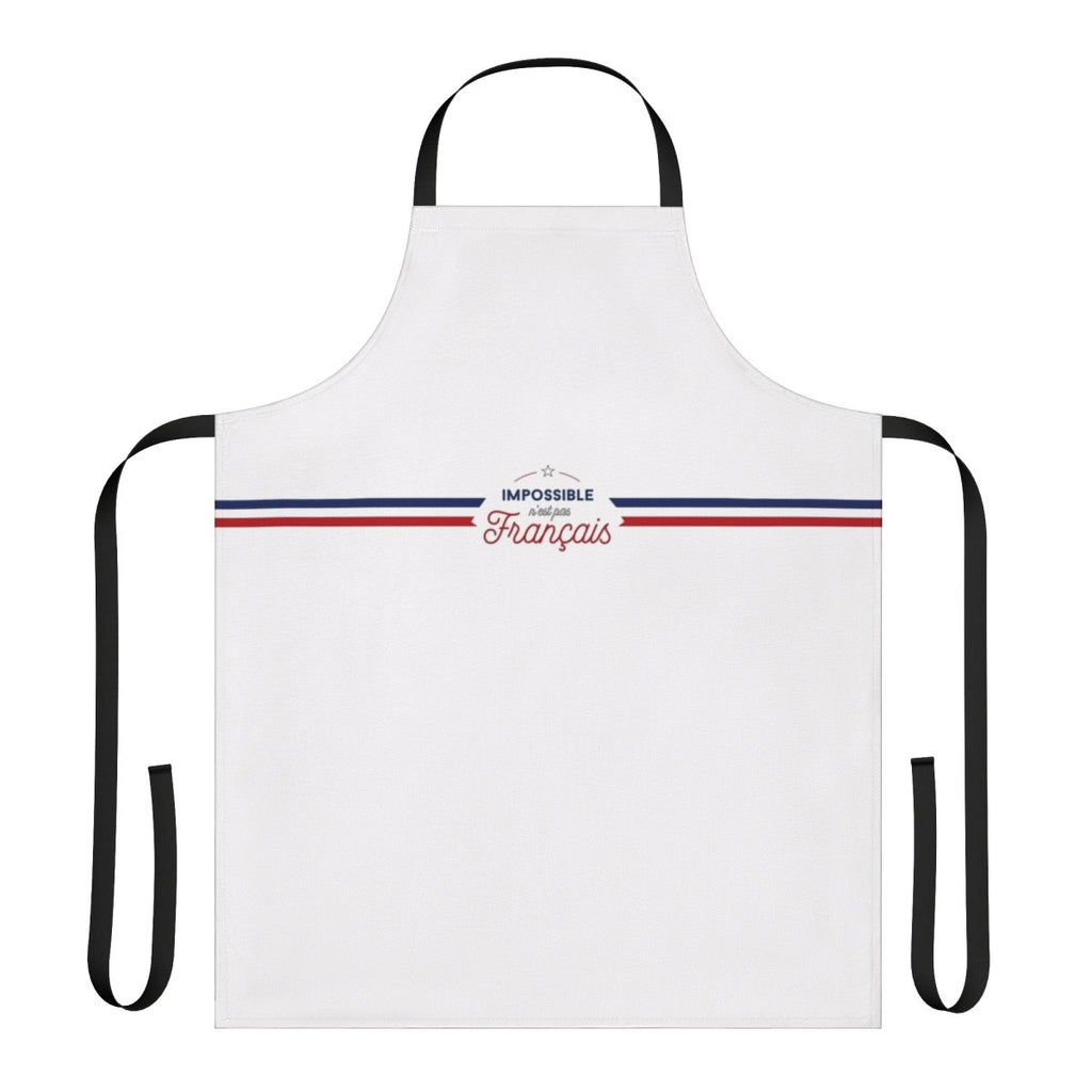Vintage-inspired apron featuring a French slogan design, perfect for French national team supporters.