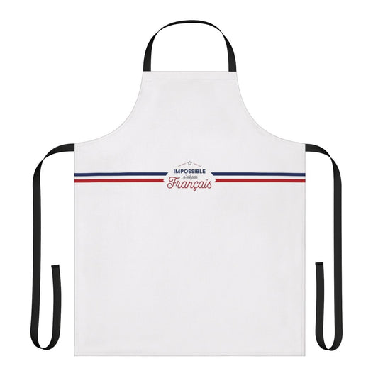 Vintage-inspired apron featuring a French slogan design, perfect for French national team supporters.