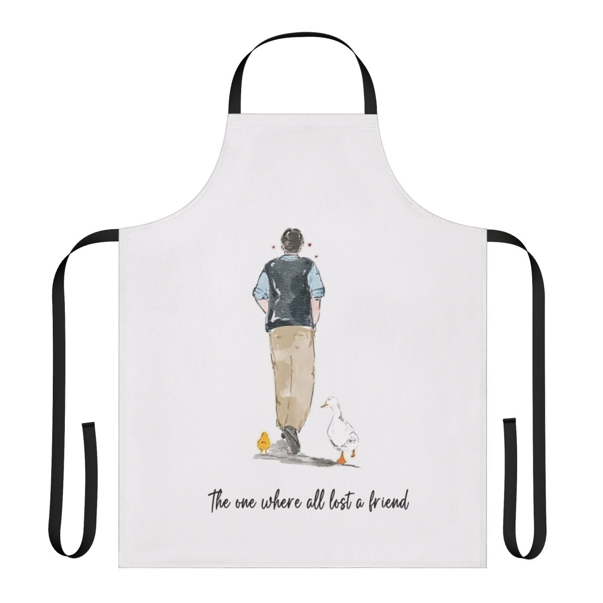 Apron featuring a custom design with Matthew Perry as Chandler Bing from the hit TV show Friends