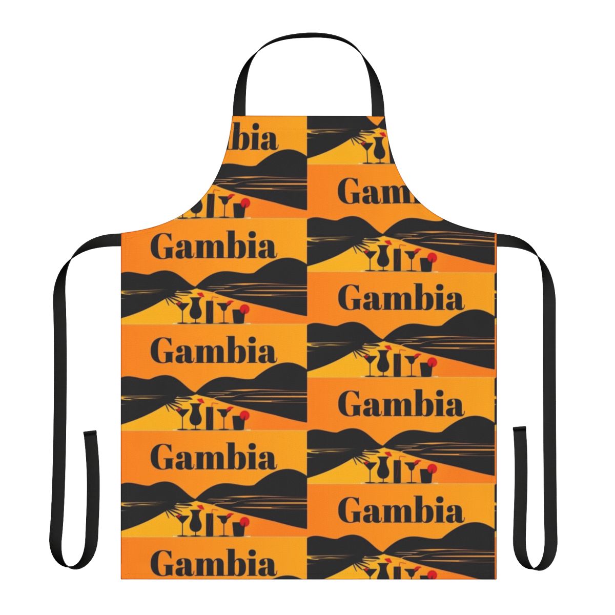 Colorful Gambian-inspired apron with intricate patterns