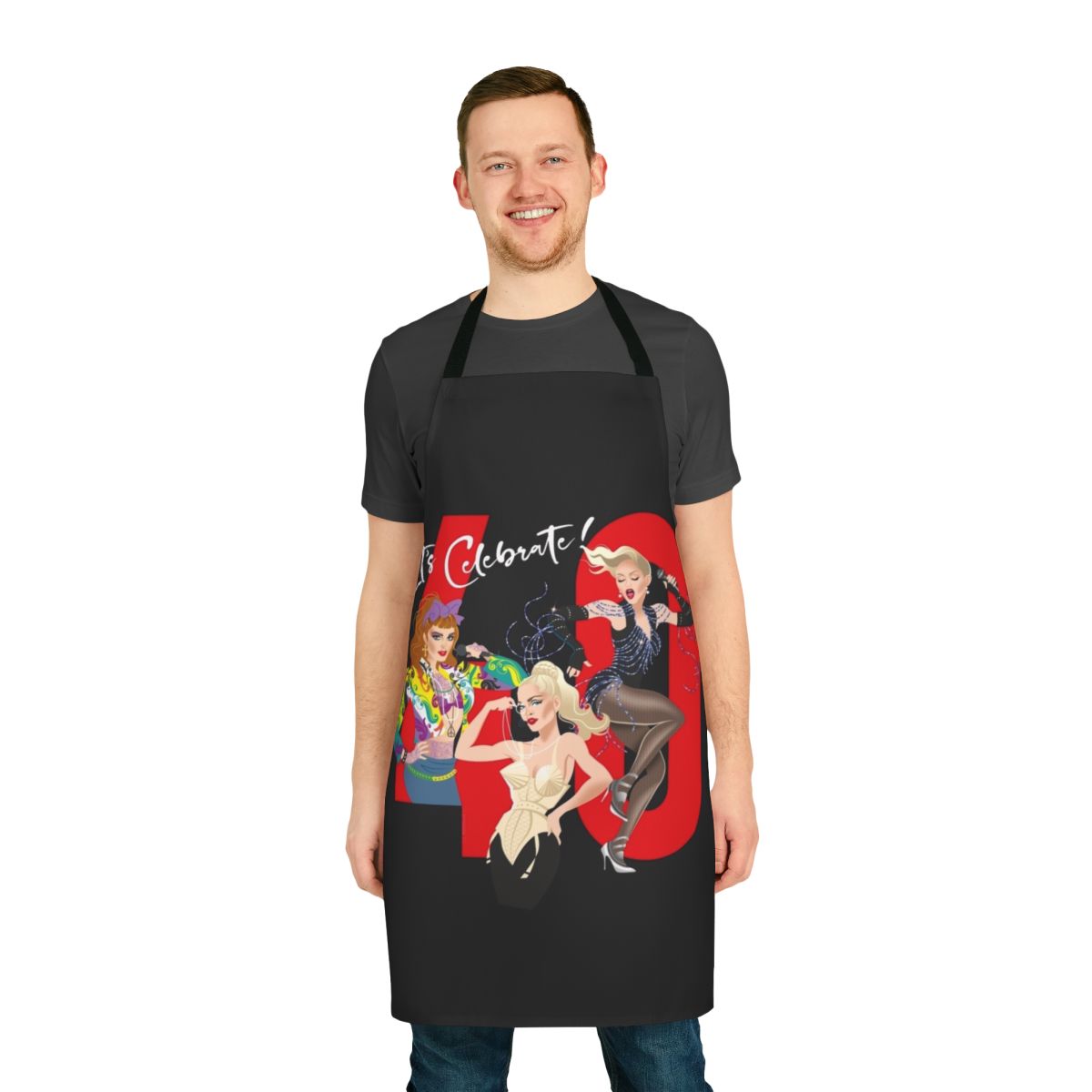 Personalized apron featuring Alejandro Mogolloart's unique artwork