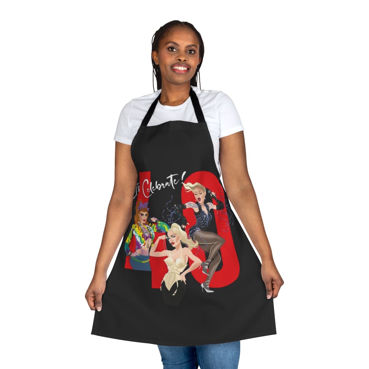 Personalized apron featuring Alejandro Mogolloart's unique artwork
