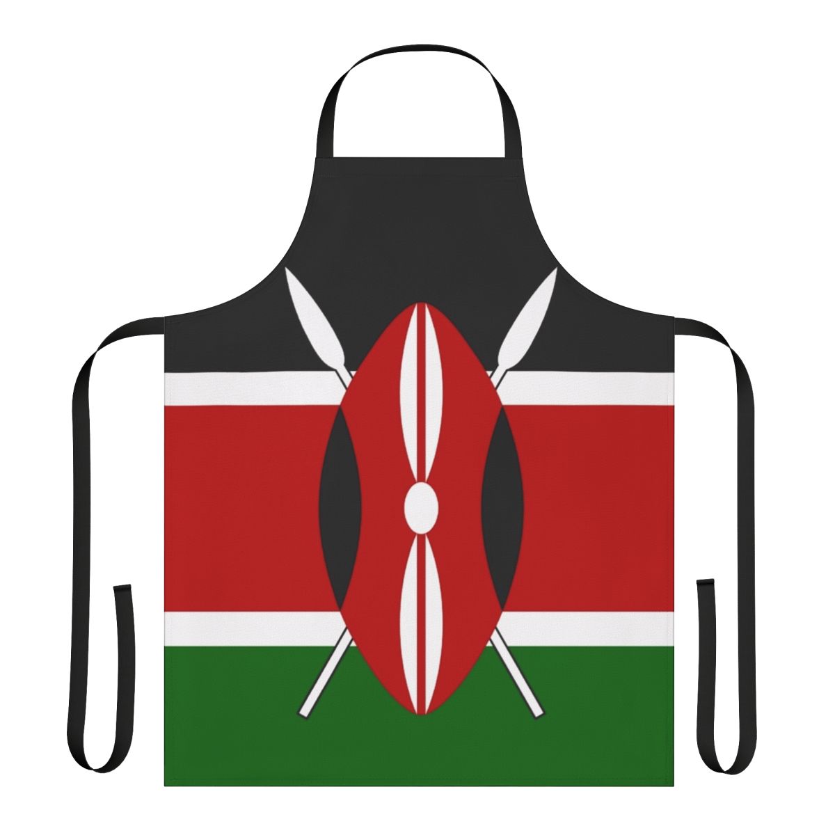 Kenya Flag Apron with Tribal Masai Design