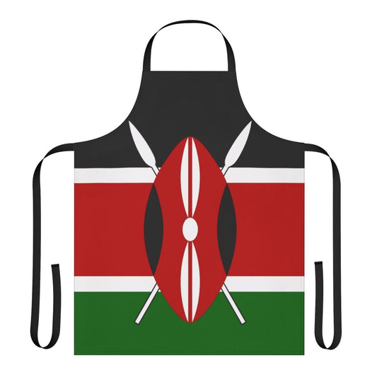 Kenya Flag Apron with Tribal Masai Design