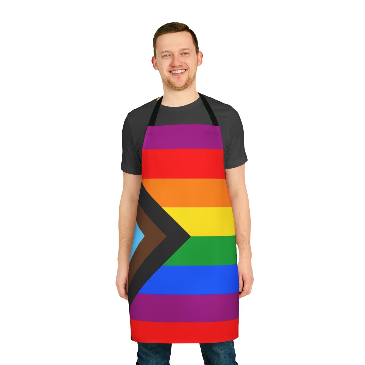 LGBTQ+ Progress Pride Flag Apron