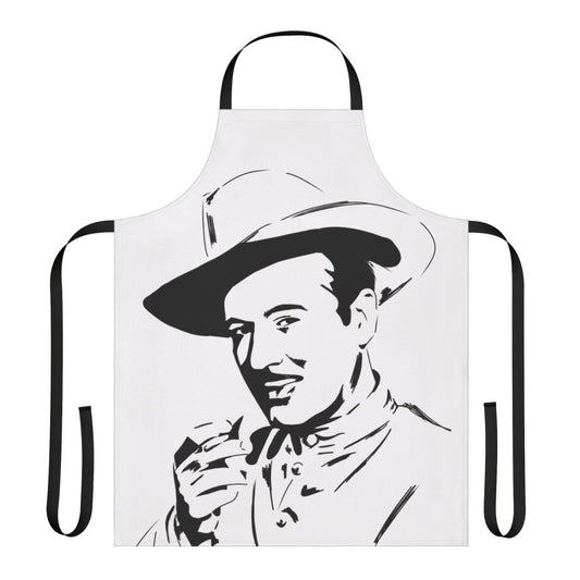 Pedro Infante-inspired cowboy apron featuring a Mexican cinema theme