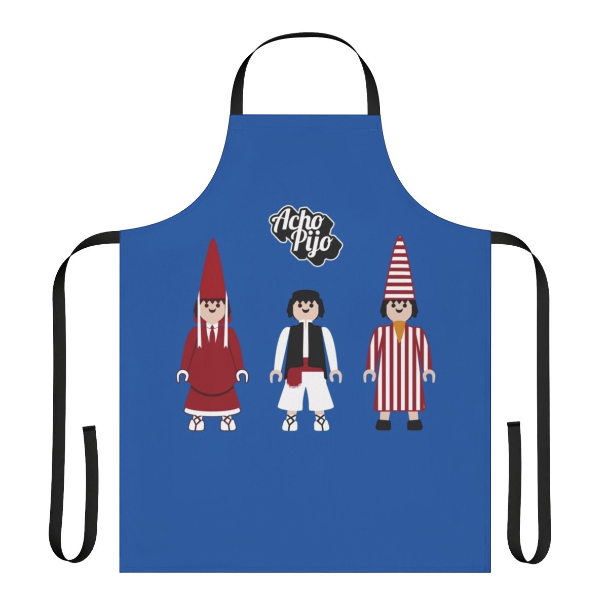Colorful apron featuring traditional Murcian spring festivities imagery