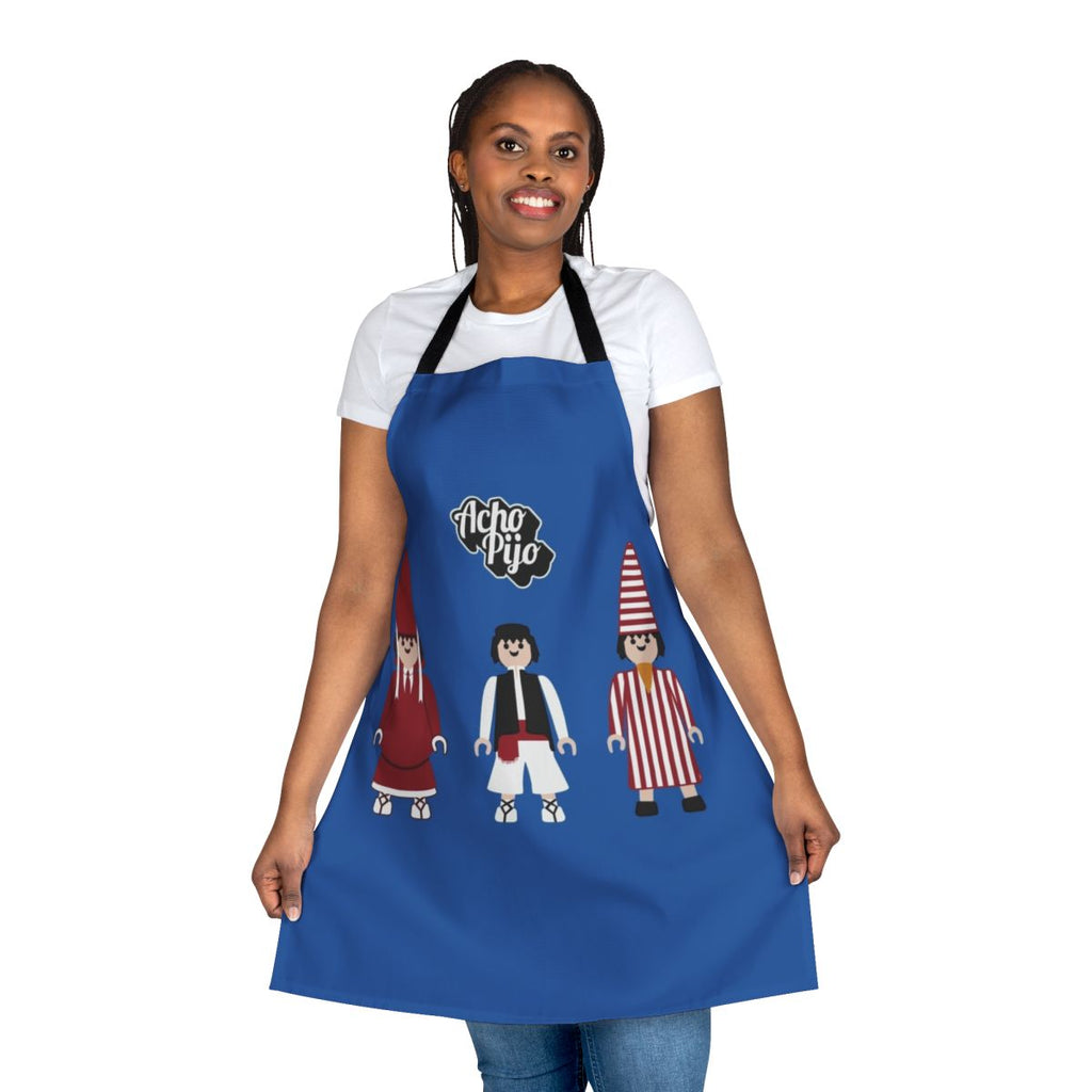 Colorful apron featuring traditional Murcian spring festivities imagery