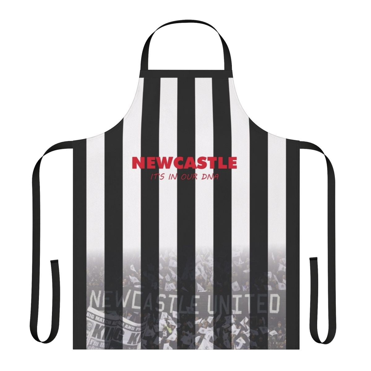 Newcastle United Themed Apron with Iconic Castle and Magpie Imagery