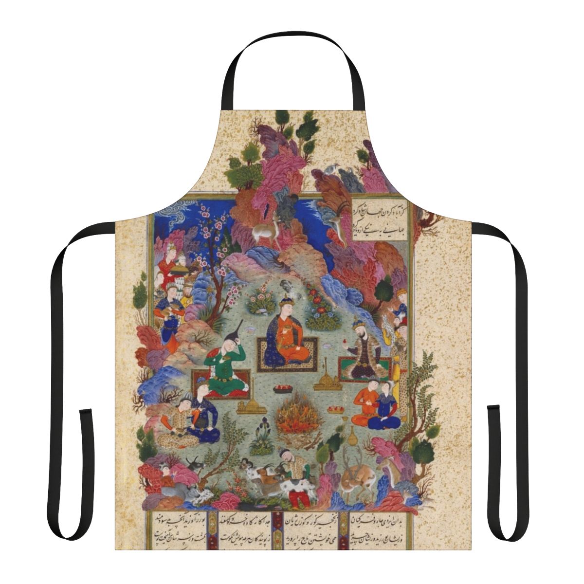 Shahnameh Inspired Apron Featuring Persian Mythology and Culture