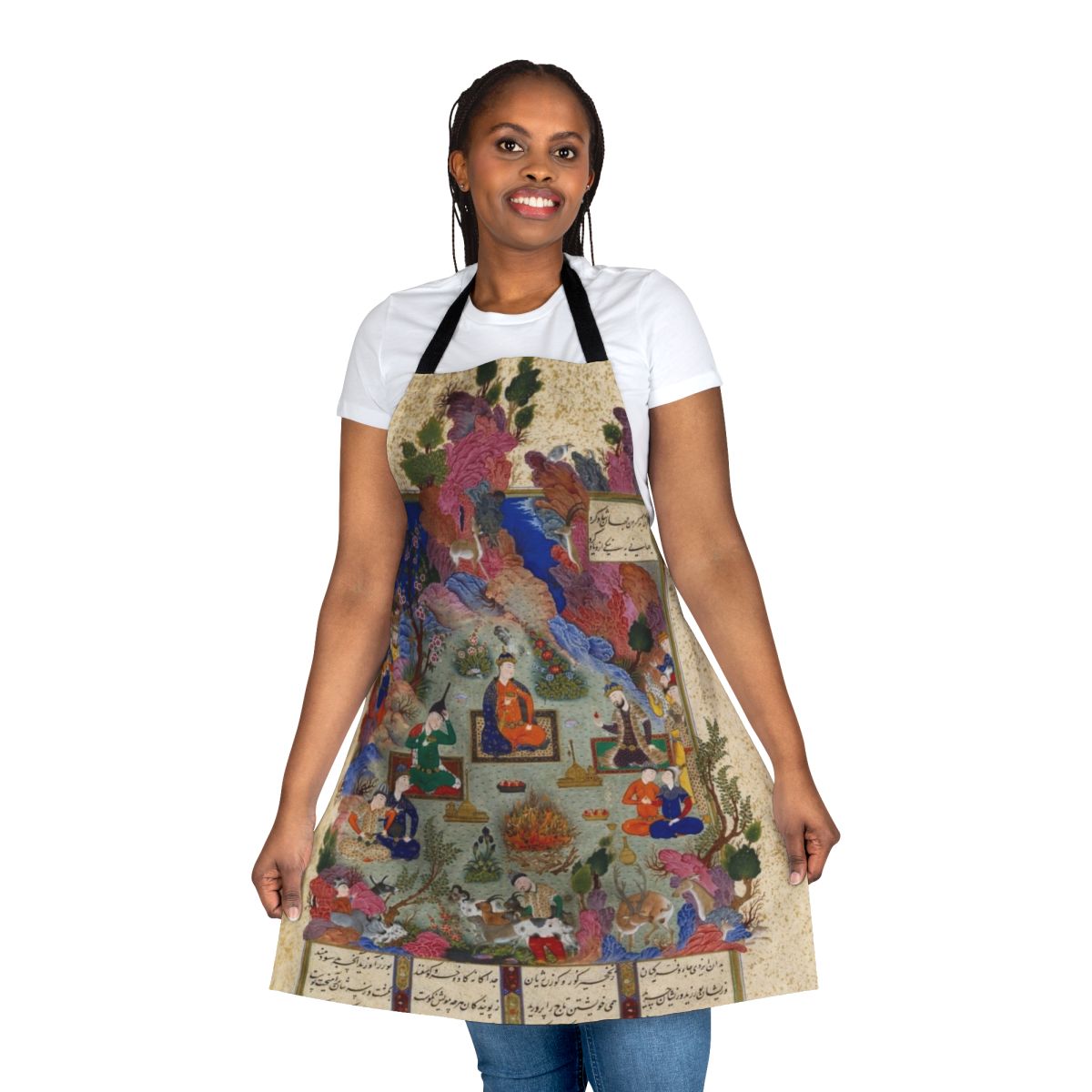 Shahnameh Inspired Apron Featuring Persian Mythology and Culture