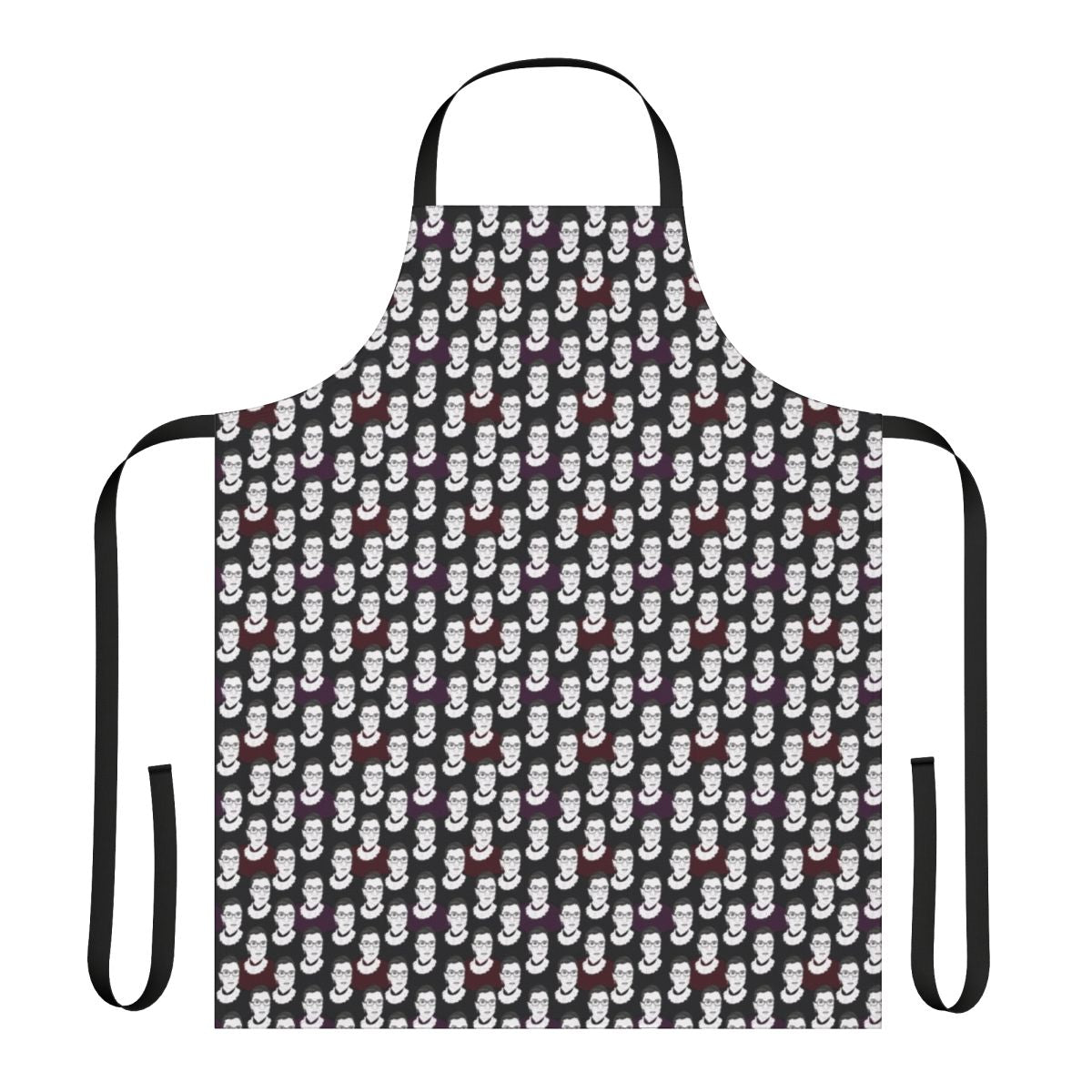 Apron featuring the iconic image of Ruth Bader Ginsburg, the renowned Supreme Court Justice and feminist icon.