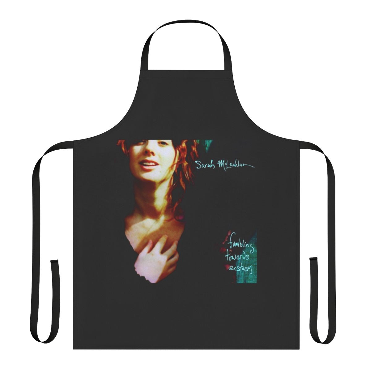 Apron featuring the album cover art of Sarah Mclachlan's iconic albums