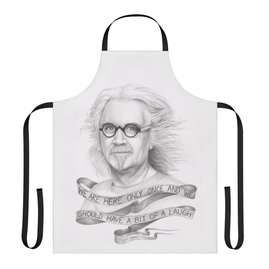The Big Yin Apron featuring a design inspired by Scottish comedian Billy Connolly