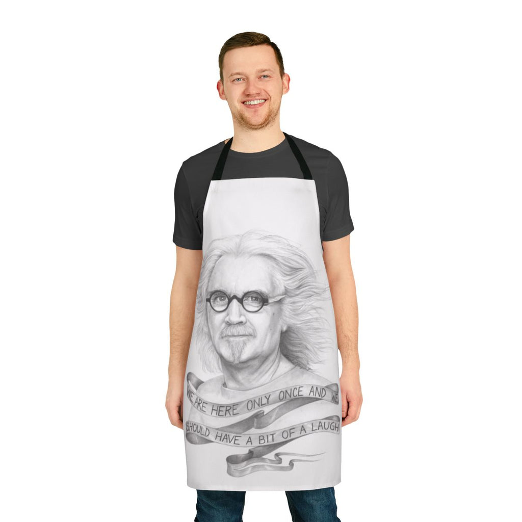 The Big Yin Apron featuring a design inspired by Scottish comedian Billy Connolly