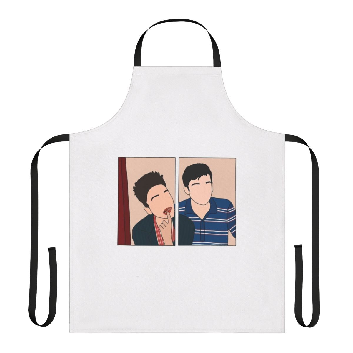 Sex Education-inspired apron featuring Maeve Wiley and Otis Milburn