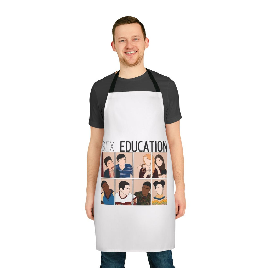 Sex Education fan apron featuring Maeve Wiley and Otis Milburn