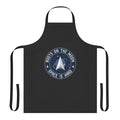 An apron with a space force and moon design, representing the spirit of space exploration.