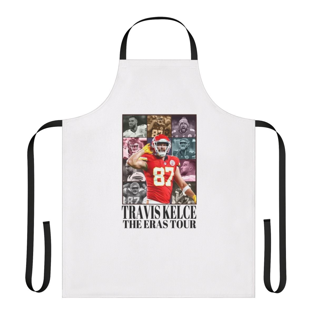 Apron featuring a Travis Kelce-inspired design for the ultimate Chiefs fan