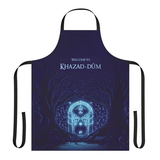 Khazad-dûm-themed apron featuring Lord of the Rings imagery