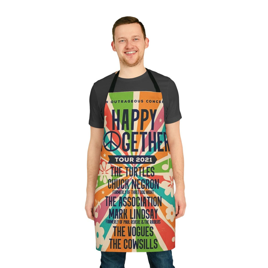 The Happy Together Tour 2021 inspired apron, featuring colorful design