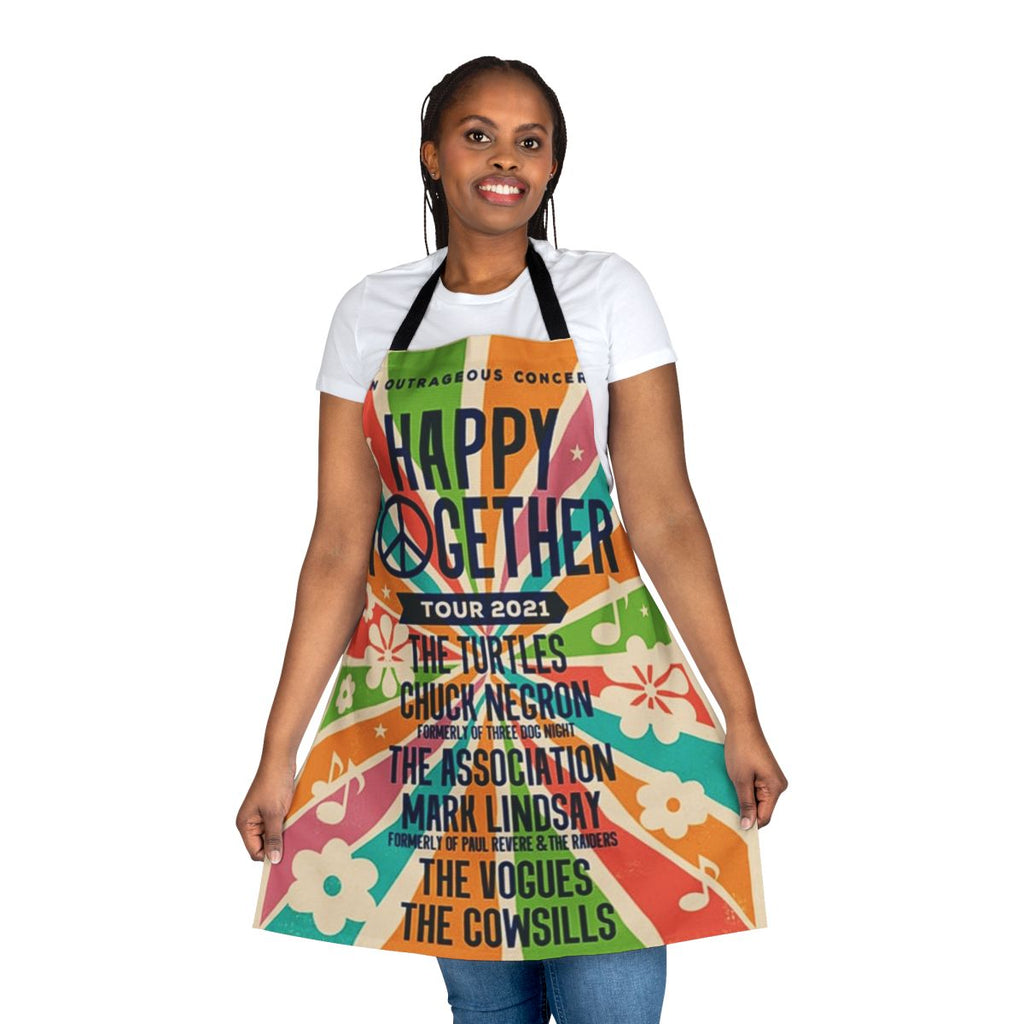 The Happy Together Tour 2021 inspired apron, featuring colorful design