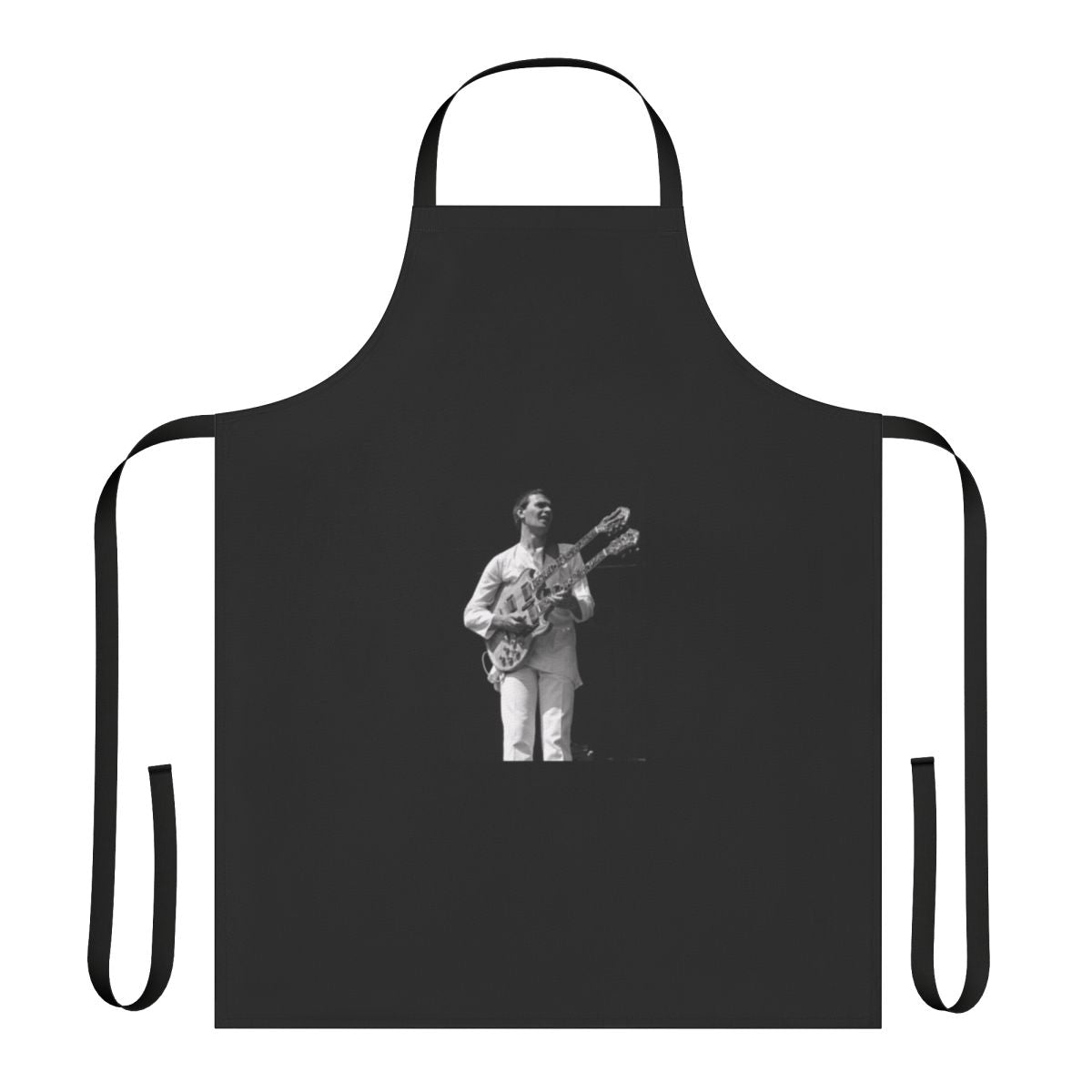 Jazz Fusion Apron Featuring Iconic Guitar of John McLaughlin and Mahavishnu Orchestra