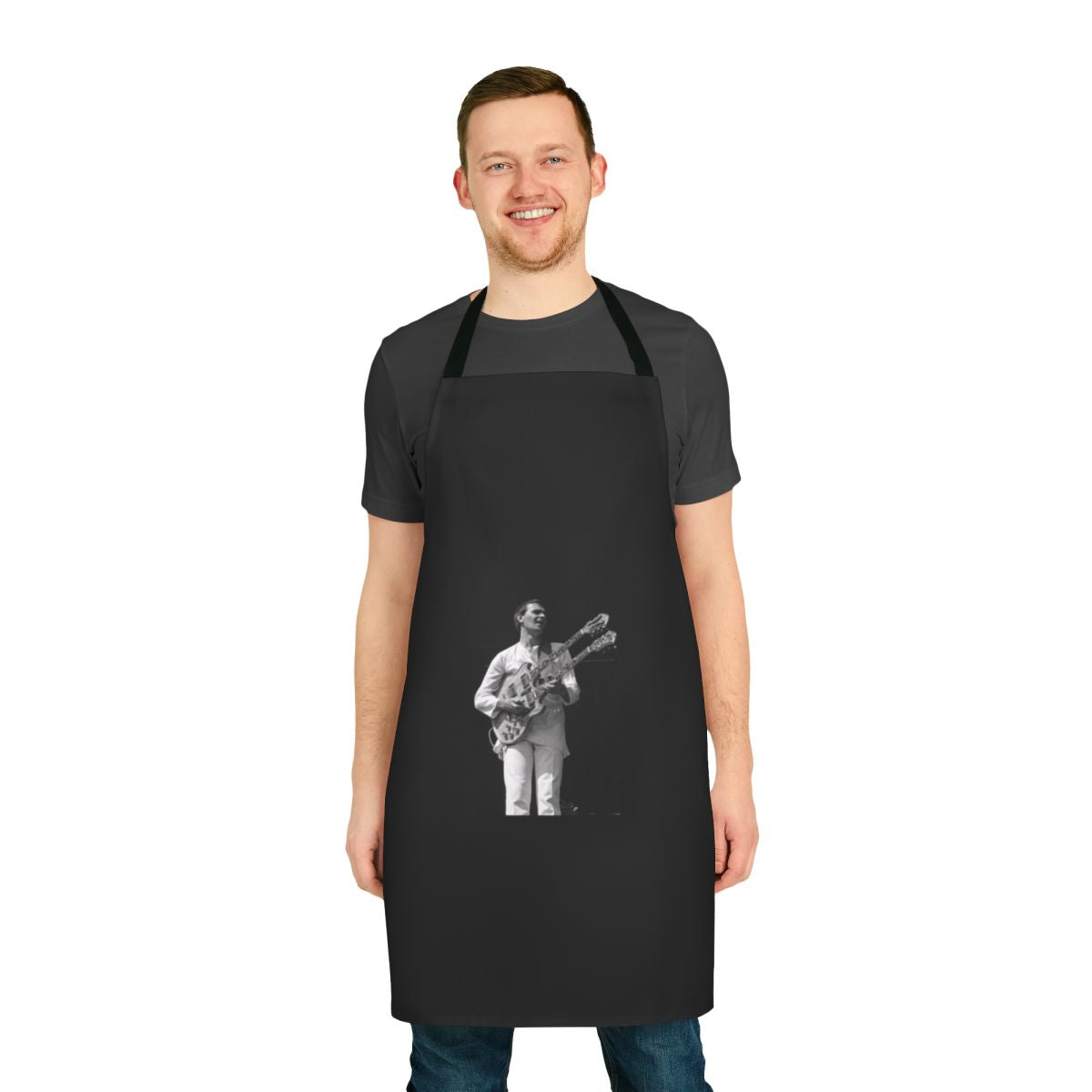 Jazz Fusion Apron Featuring Iconic Guitar of John McLaughlin and Mahavishnu Orchestra