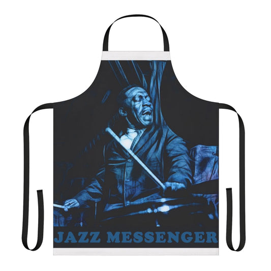 Art Blakey-inspired apron featuring the iconic Jazz Messenger logo