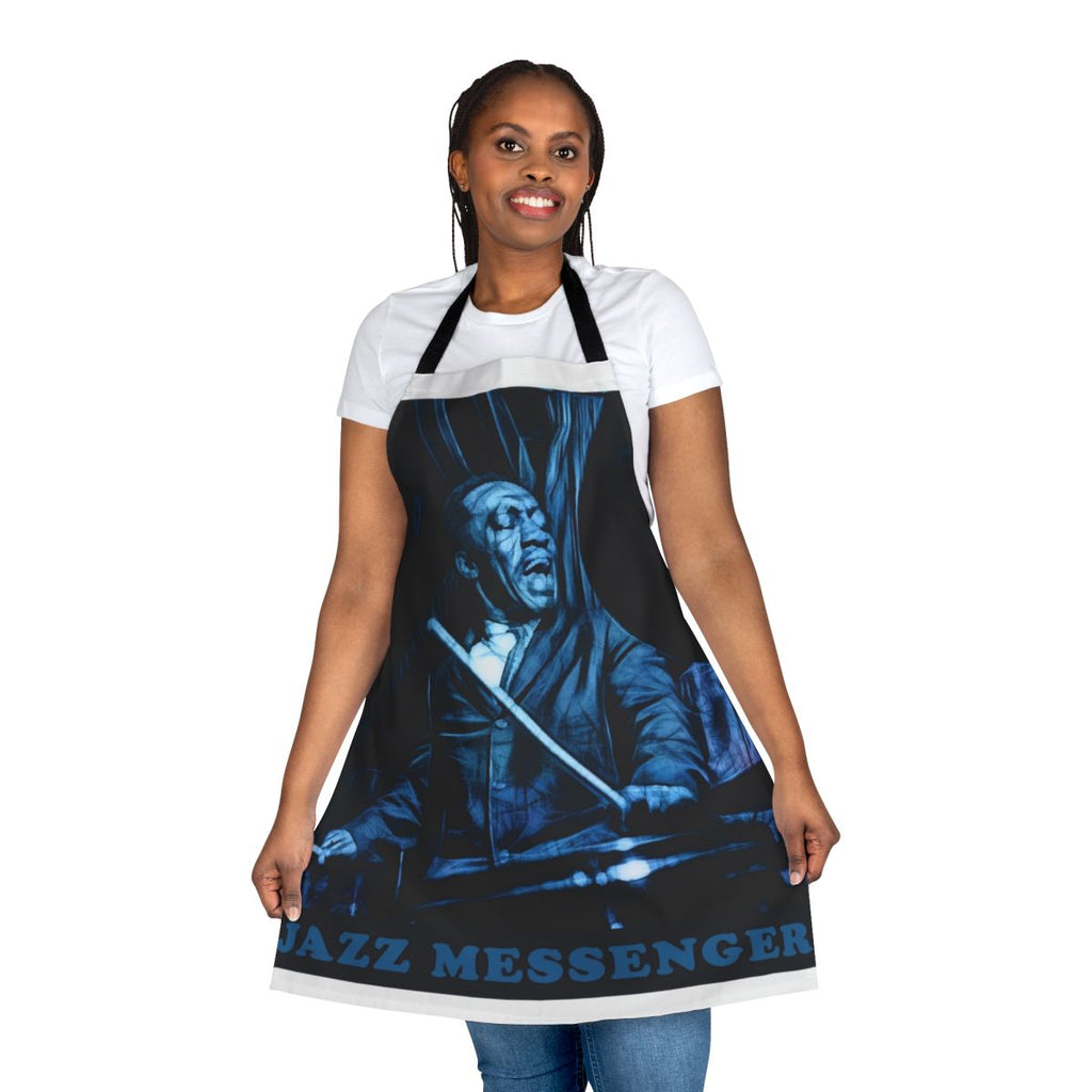 Art Blakey-inspired apron featuring the iconic Jazz Messenger logo