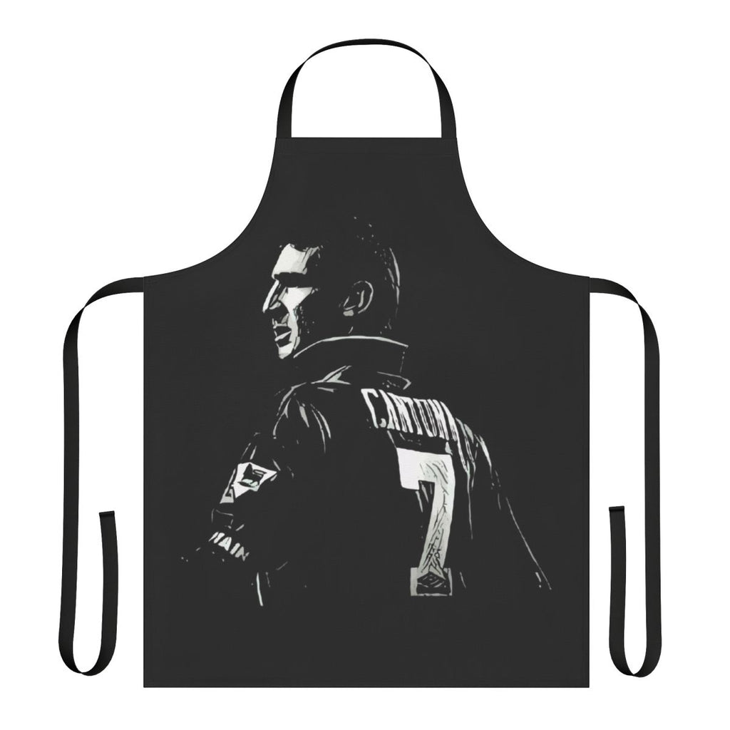 Premium apron featuring the iconic image of Eric Cantona, the legendary Manchester United player