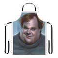 An apron featuring a tribute design to the iconic Saturday Night Live comedian Chris Farley