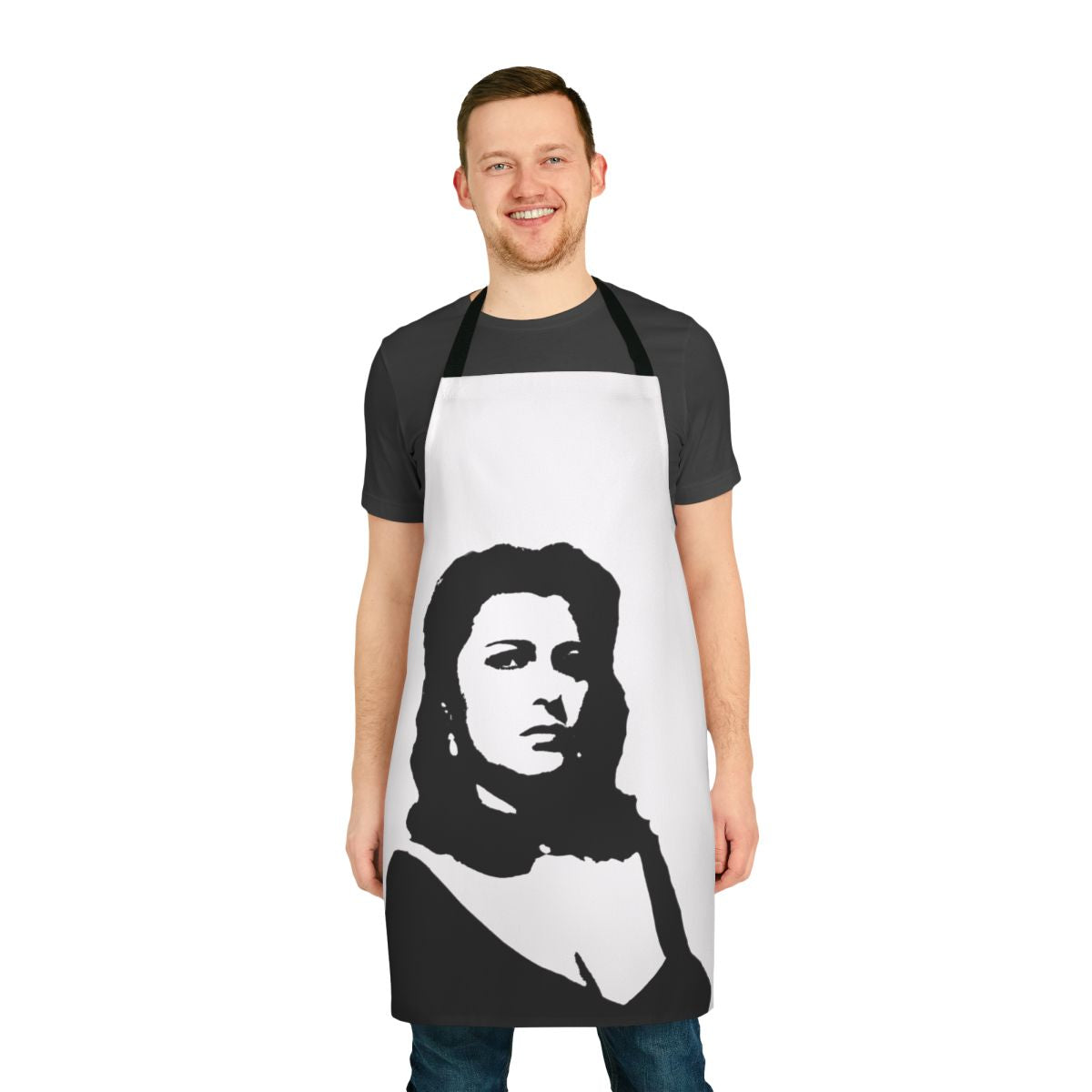 Apron featuring a portrait of Italian actress Anna Magnani, a pioneering figure in neorealist cinema