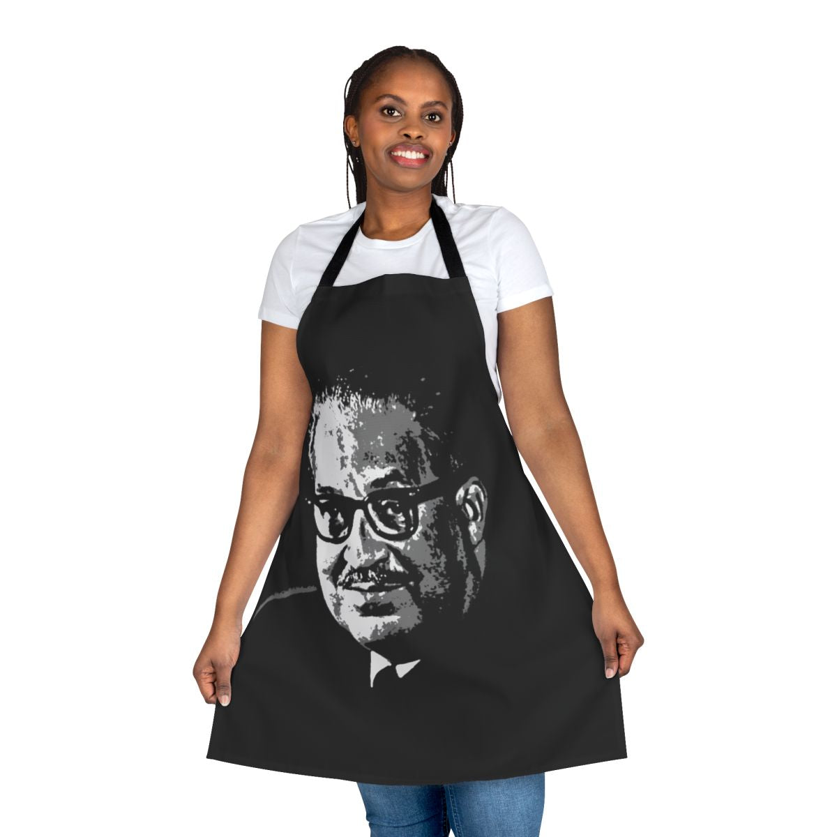 Thurgood Marshall Apron featuring the portrait of the renowned civil rights leader and Supreme Court Justice