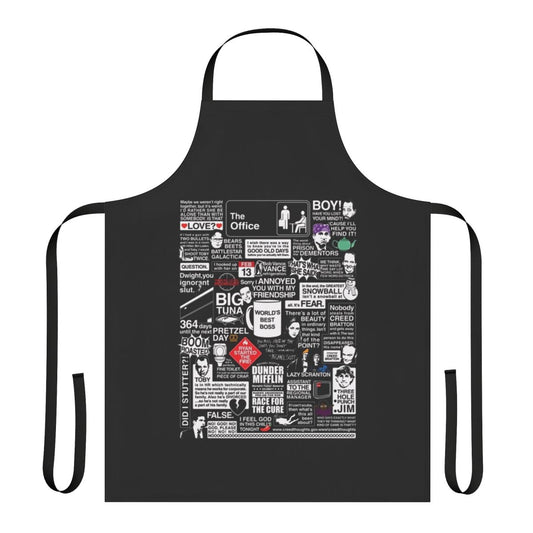 Apron featuring quotes and characters from the popular TV show The Office