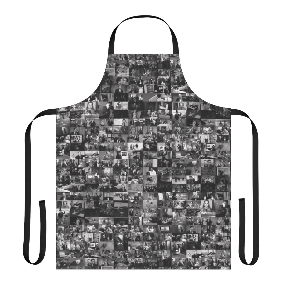 Apron featuring iconic characters and quotes from the television series The Office