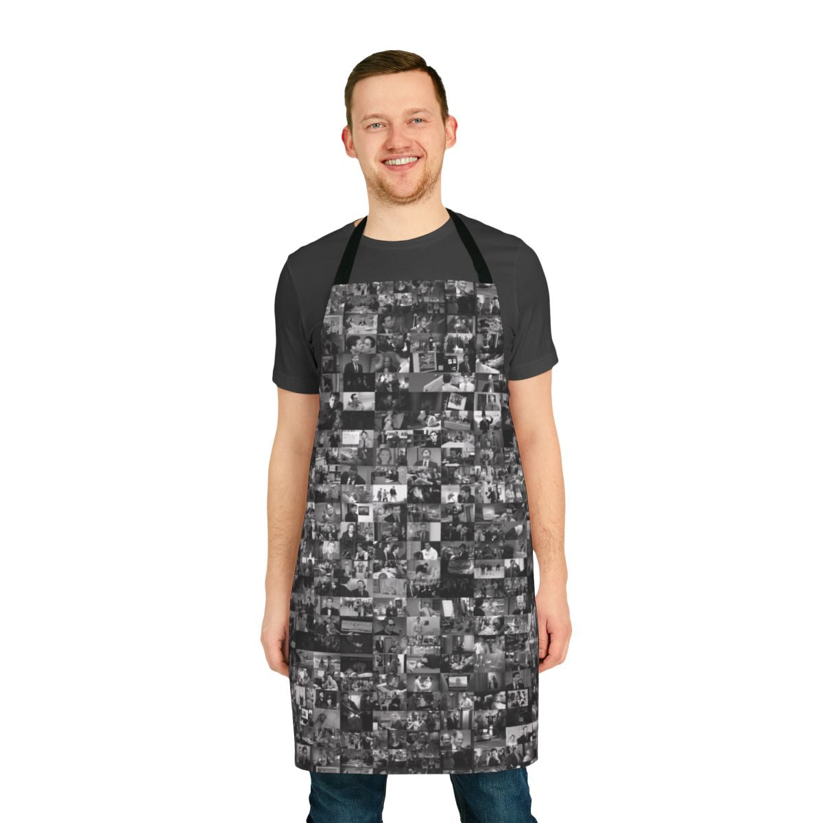 Apron featuring iconic characters and quotes from the television series The Office