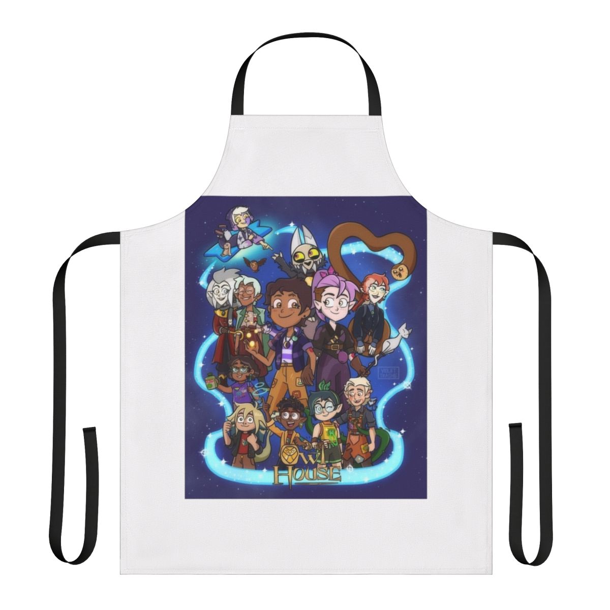Owl House Finale Inspired Apron featuring characters like Eda Clawthorne, Amity Blight, and King