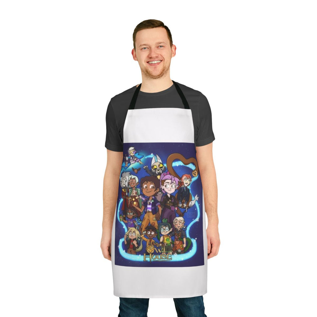 Owl House Finale Inspired Apron featuring characters like Eda Clawthorne, Amity Blight, and King